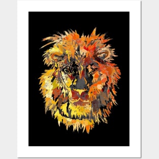 Lion Head Big Cat Posters and Art